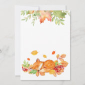 Najaarsherfst schattig baby baby shower kaart (Achterkant)