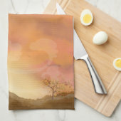 NajaarsHerfst Thanksgiving Scene Kitchen Towel Theedoek (Quarter Fold)