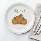 NajaarsHerfst Waterverf Pumpkin Elegant Harvest Papieren Bordje