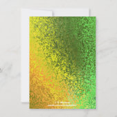 Najaarsjaad van het groene en gele Abstracte huwel Kaart (Achterkant)