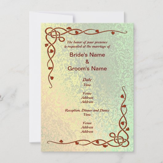 Najaarsjaad van het groene en gele Abstracte huwel Kaart (Voorkant)