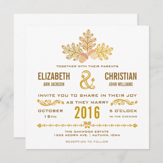 Najaarsjorns en eekleien kaart (Voorkant / Achterkant)