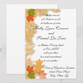 Najaarsjumn Fall Leaves Wedding Kaart (Voorkant / Achterkant)