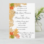 Najaarsjumn Fall Leaves Wedding Kaart (Staand voorkant)