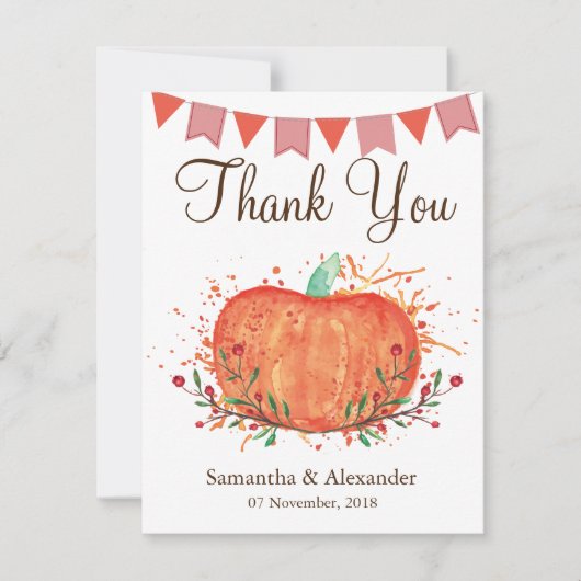 Najaarskaart Herfst Little Pumpkin (Voorkant)