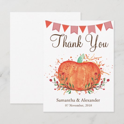 Najaarskaart Herfst Little Pumpkin (Voorkant / Achterkant)