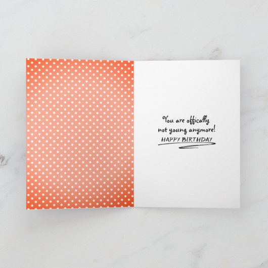 Najaarskaart met oude Birthday Humor Kaart (Binnen)