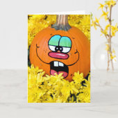 Najaarskaart met oude Birthday Humor Kaart (Gele Bloem)