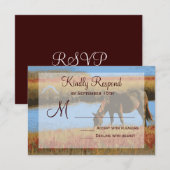 Najaarskaarten van Rustic Country Wedding RSVP (Voorkant / Achterkant)