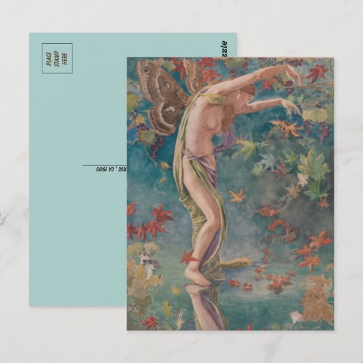 Najaarskattering laat bladeren briefkaart (Voorkant / Achterkant)