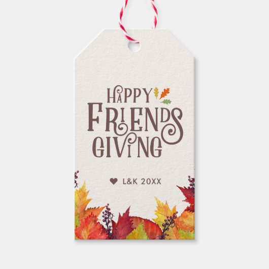 Najaarskleur | Friendsgiving Cadeaulabel (Voorkant)