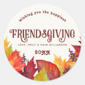 Najaarskleur | Friendsgiving Sticker (Voorkant)