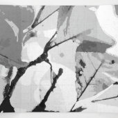 Najaarskleuren, bladeren 2 drieluik wenskaart (Binnenkant midden)