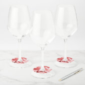 Najaarskleuren, bladeren 3 wijnglaslabel (Set)