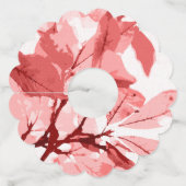 Najaarskleuren, bladeren 3 wijnglaslabel (Achterkant)