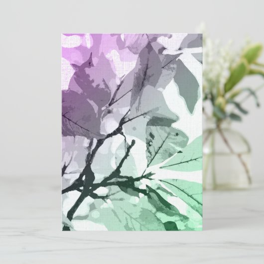 Najaarskleuren, bladeren 5 bedankkaart (Staand voorkant)