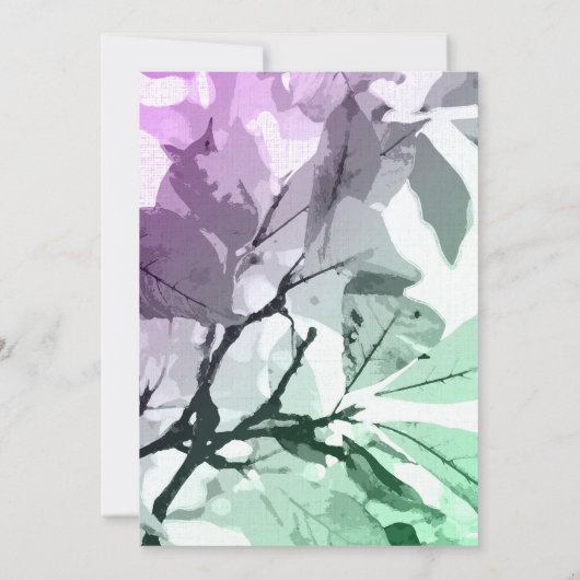 Najaarskleuren, bladeren 5 bedankkaart (Achterkant)