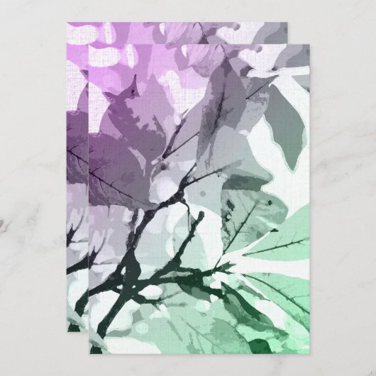 Najaarskleuren, bladeren 5 bedankkaart (Voorkant / Achterkant)