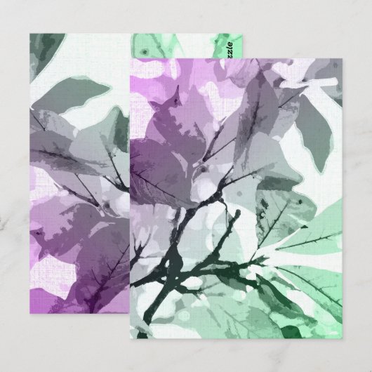 Najaarskleuren, bladeren 5 briefkaart (Voorkant / Achterkant)