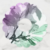 Najaarskleuren, bladeren 5 wijnglaslabel (Voorkant)