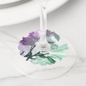 Najaarskleuren, bladeren 5 wijnglaslabel (Dichtbij)