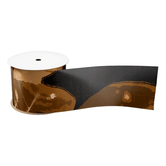 Najaarskleuren, bladeren 6 satijnen lint (Spoel)