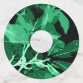 Najaarskleuren, bladeren 7 wijnglaslabel (Achterkant)