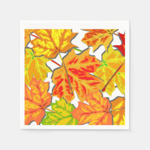 Najaarskleuren die Thanksgiving verlaten Servet