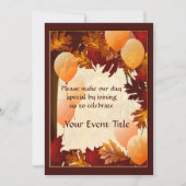 Najaarskleuren in de structuur Aangepaste partij Kaart (Voorkant)