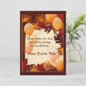 Najaarskleuren in de structuur Aangepaste partij Kaart (Staand voorkant)