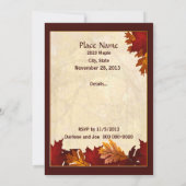 Najaarskleuren in de structuur Aangepaste partij Kaart (Achterkant)