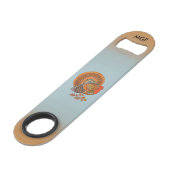 Najaarskleuren laat Turkije Thanksgiving Speed Flessenopener (Voorkant Gekanteld)