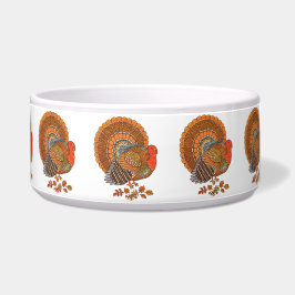 Najaarskleuren laat Turkije Thanksgiving Voerbakje