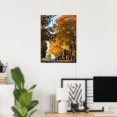 Najaarskleuren op landweg poster (Thuiskantoor)