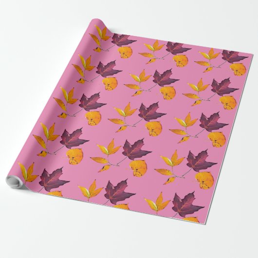 Najaarskleuren van Herfst Cadeaupapier (Uitgerold)