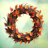 Najaarskransvenster vastklemmen raamsticker (Vel 3)