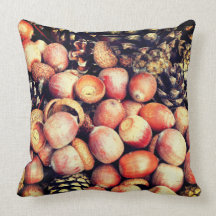 Najaarskussen met foto's van kegels en zuren