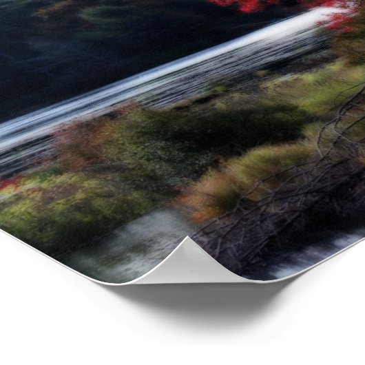 Najaarslaag door Natuur van moeras Orton Effect Poster (Hoek)