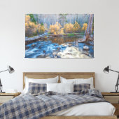 Najaarslandschap van de rivier canvas afdruk (Insitu (Slaapkamer))