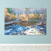 Najaarslandschap van de rivier canvas afdruk (Insitu (Houten vloer))