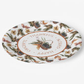 Najaarsmandje van de Berry's bedankt grateful Bles Papieren Bordje (Gekanteld)