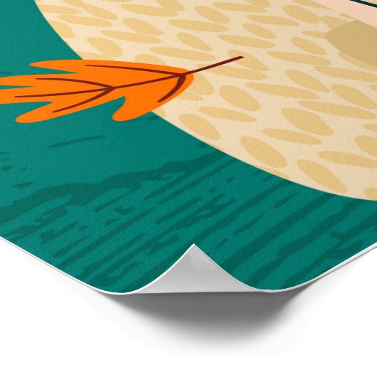 Najaarsmeisje met boom in Jar, personaliseer je Poster (Hoek)