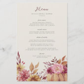 Najaarsmenu Herfst pomkin en Wildbloemen (Voorkant)