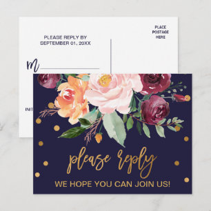 Najaarsmenu Keuze uit RSVP-Briefkaart Uitnodiging Briefkaart