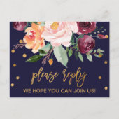 Najaarsmenu Keuze uit RSVP-Briefkaart Uitnodiging Briefkaart (Voorkant)