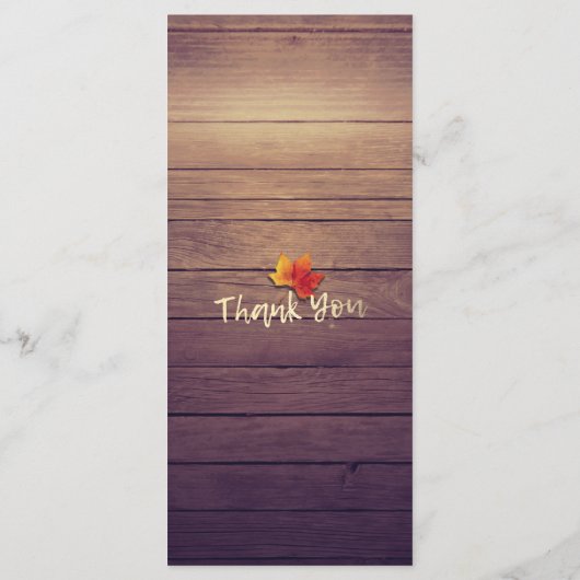 Najaarsmenu van de bruiloft Maple Leaves Pumpkin S Menu (Achterkant)