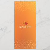 Najaarsmenu van de bruiloft Maple Leaves Pumpkin S Menu (Achterkant)