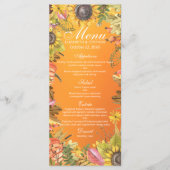 Najaarsmenu van de bruiloft Maple Leaves Pumpkin S Menu (Voorkant)