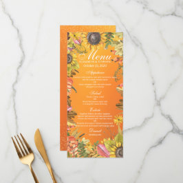 Najaarsmenu van de bruiloft Maple Leaves Pumpkin S Menu