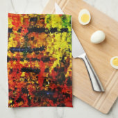 Najaarsmiddag - Kunst keukenhanddoek schilderen (Quarter Fold)